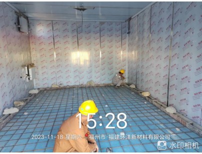 福建環(huán)洋新材料105m3化工防爆冷庫(kù)建造工程案例